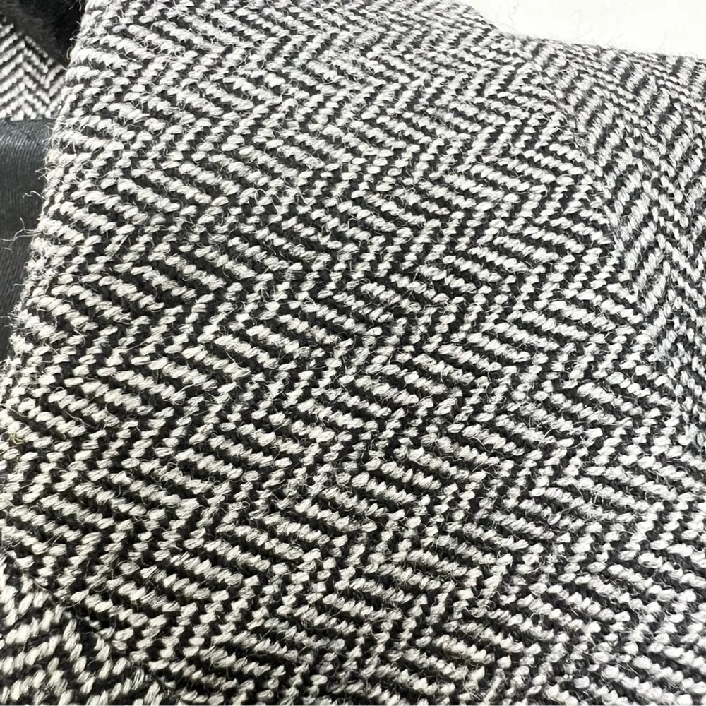 S Cohen Montreal 100% wool grey black tweed herringbone jacket blazer 42 R